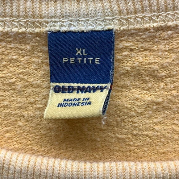 Old Navy Size XL Petite Yellow Ruffle Sleeve Sweatshirt - Picture 3 of 6